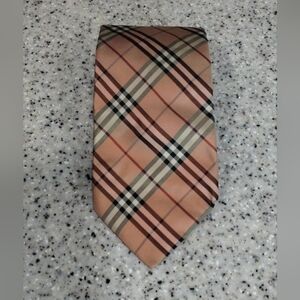 Burberry Nova Check Pink Silk Tie